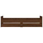 vidaXL Cadre de lit avec tiroirs chêne marron 75x190 cm