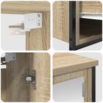 vidaXL Ensemble de mobilier de salle de bain avec étagère 5 Pièces