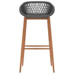 vidaXL Chaises de bar lot de 4 gris