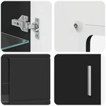 vidaXL Buffet avec étagère Noir 55 5 x 29 x 100 cm Bois d'ingénierie