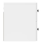vidaXL Cabinet de chevet mural Blanc brillant 33 x 34 5 x 40 cm
