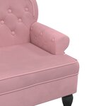 vidaXL Banc avec dossier rose 119 5x64 5x75 cm velours