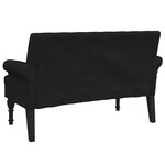 vidaXL Banc avec dossier Noir 120x62x75 5 cm Tissu