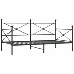 vidaXL Lit de jour sans matelas noir 100x190 cm acier