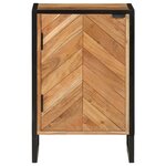 vidaXL Armoire de salle de bain bois massif d'acacia et fer