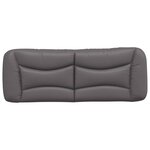 vidaXL Coussin de tête de lit Hvar gris 120 cm similicuir