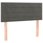 vidaXL Sommier à lattes de lit et matelas Gris foncé 90x200 cm Velours