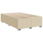 vidaXL Sommier à lattes de lit avec matelas Crème 120x200 cm Tissu