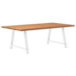 vidaXL Table à manger et bord naturel bois massif chêne rectangulaire