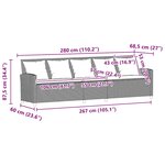 vidaXL Canapé de jardin avec coussins 5 places brun résine tressée