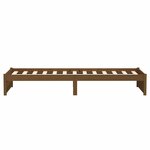 vidaXL Cadre de lit sans matelas marron miel bois massif 75x190 cm