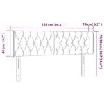 vidaXL Tête de lit à LED Bleu 163x16x78/88 cm Tissu