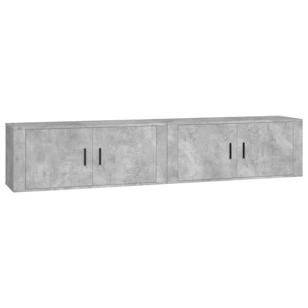 vidaXL Meubles TV muraux 2 Pièces gris béton 100x34 5x40 cm