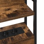 vidaXL Tête de lit avec étagère Chêne fumé 140 cm Bois d'ingénierie