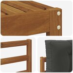 vidaXL Ensemble de canapés d'extérieur 7 Pièces Naturel et Anthracite