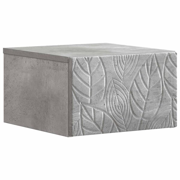vidaXL Table d'appoint murale Gris béton 34 5 x 33 x 20 cm