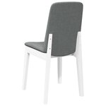 vidaXL Chaises à manger coussins 2 Pièces blanc bois massif caoutchouc