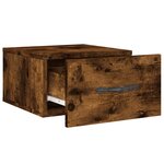 vidaXL Tables de chevet murales 2 Pièces chêne fumé 35x35x20 cm
