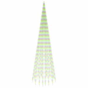 vidaXL Sapin de Noël sur mât de drapeau 1134 LED Colorées 800 cm