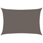 vidaXL Voile d'ombrage 160 g/m² Anthracite 3 5x4 5 m PEHD