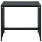 vidaXL Tabourets de jardin 4 Pièces noir acier et textilène