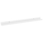 vidaXL Étagères murales 2 Pièces Blanc brillant 80x9x3 cm