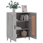 vidaXL Buffet sonoma gris 69 5x34x90 cm bois d'ingénierie