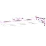 vidaXL Étagère flottante 120x40x4 cm bois d'acacia massif non traité