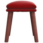 vidaXL Repose-pied Rouge bordeaux 45x29 5x35 cm Velours