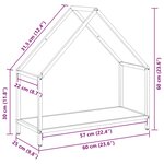 vidaXL Portant de bois chauffage noir 60x25x60 cm