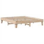 vidaXL Lit bibliothèque sans matelas 200x200 cm bois massif de pin