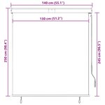 vidaXL Store roulant d'extérieur 140 x 250 cm Anthracite