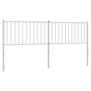 vidaXL Tête de lit métal blanc 180 cm