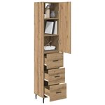 vidaXL Haut Armoire avec tiroir Chêne artisanal 34 5 x 34 x 180 cm