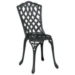 vidaXL Ensemble bistro de jardin 3 pc Noir Aluminium