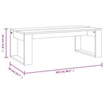 vidaXL Table basse chêne sonoma 102x50x35 cm bois d'ingénierie