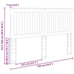 vidaXL Tête de lit avec tête de lit Blanc 135 cm Bois d'ingénierie