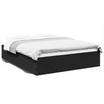 vidaXL Cadre de lit sans matelas noir 160x200 cm