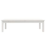 vidaXL Table basse Blanc 110x50x30 cm Bois massif de pin