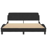 vidaXL Cadre de lit Dover noir 160x200 cm velours