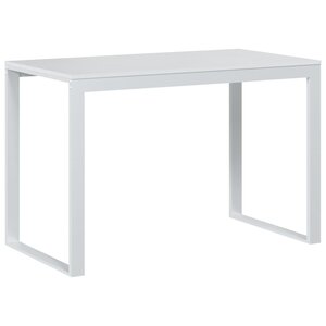 Bureau table poste de travail meuble d'ordinateur informatique étude d'ordinateur 110 x 60 x 73 cm Aggloméré blanc 02_0023712