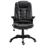 Chaise fauteuil siège de bureau informatique étude similicuir noir 02_0024044