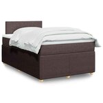 vidaXL Sommier à lattes de lit avec matelas Marron foncé 120x200 cm