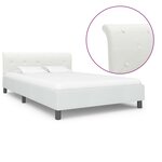 vidaXL Cadre de lit sans matelas blanc similicuir 140x200 cm