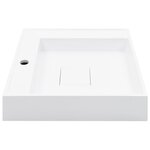 vidaXL Lavabo 50x50x12 3 cm Fonte minérale/marbre Blanc