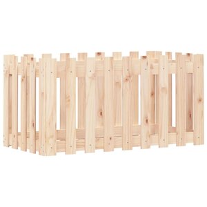 vidaXL Lit surélevé de jardin design de clôture 100x50x50cm pin massif