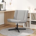 vidaXL Chaise d'Appoint Gris nuage Tissu et base en métal Taille standard