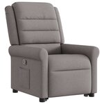 vidaXL Fauteuil inclinable taupe tissu