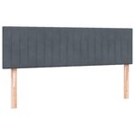 vidaXL Sommier à lattes de lit et matelas gris foncé 160x210cm velours