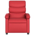vidaXL Fauteuil de massage inclinable rouge similicuir
